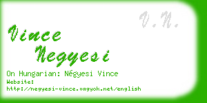 vince negyesi business card